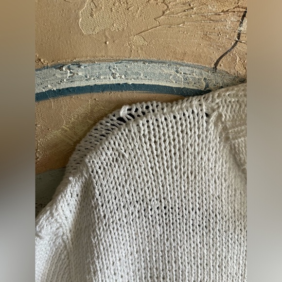 SMYTHE X AUGDEN FLORAL INTARSIA CREW Sweater- WHITE MULTI - Picture 10 of 15